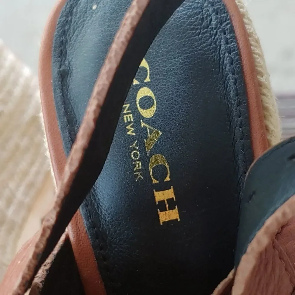 Authentic coach wedges(platform)soft buttery leather!